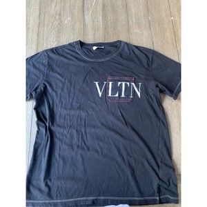 Rare Valentino Black T-SHIRT VLTN POCKET LOGO Size XL